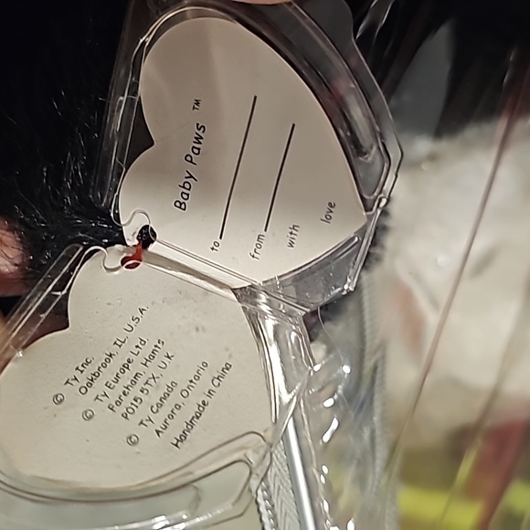 TY Baby Paws Brown Black Bear 12" Plush Stuffed Animal Vintage 👀 - Picture 10 of 15